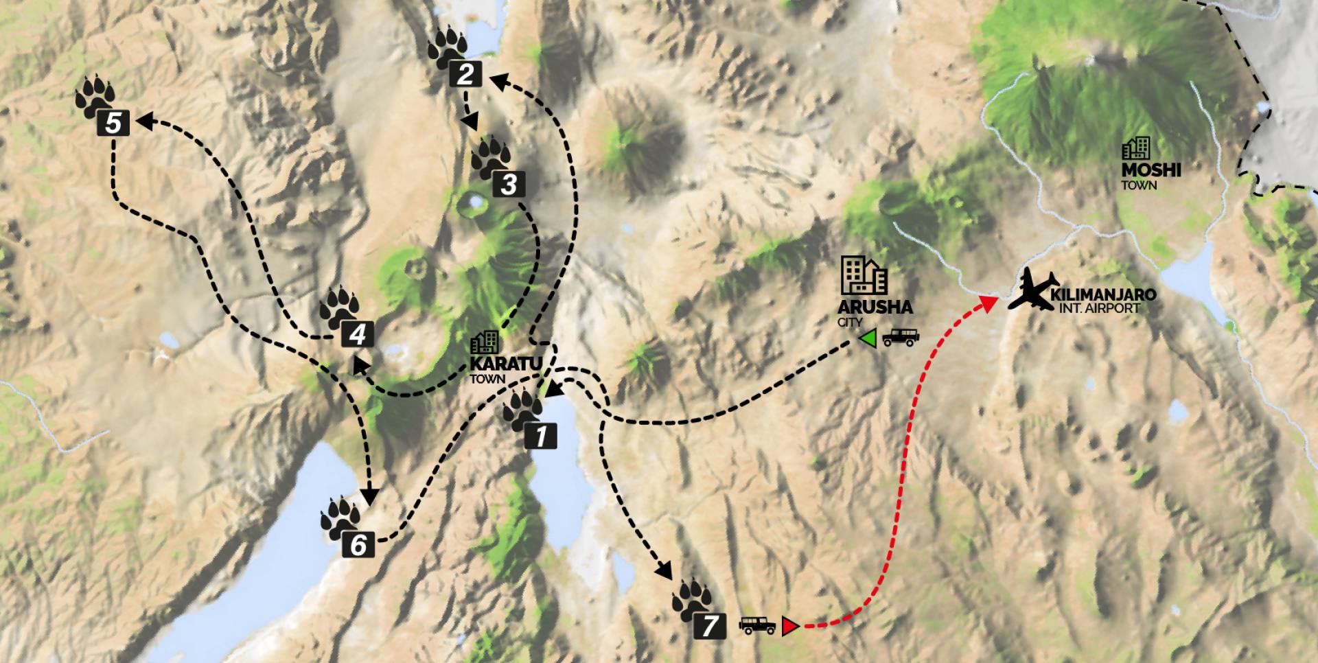 WONDERFUL TANZANIA TOUR ITINERARY